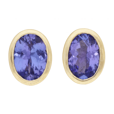 0.6ct Tanzanite & 9ct Gold Earrings