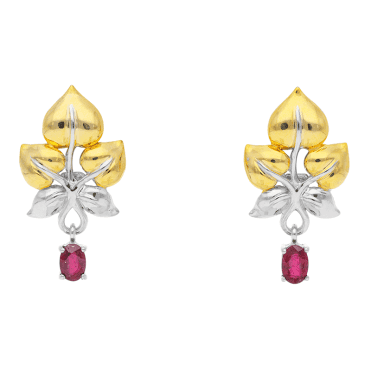 1.1ct Ruby Post Earrings with 18ct Gold Vermeil
