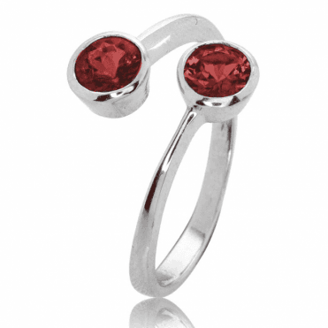 1.2cts Garnet Comfort Fit Ring Celebrates Love & Friendship