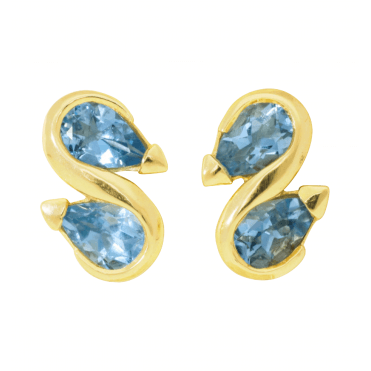 1.6ct Aquamarine 9ct Gold Earrings