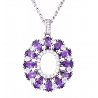 1½ct Amethyst & Matara Zircon Sterling Silver Pendant