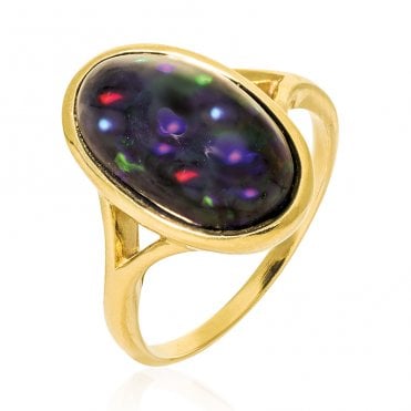1¾ct Black Opal Ring