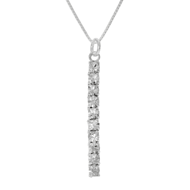 10 Stone Diamond Bright Bar Necklace