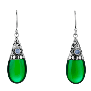 15ct Green Obsidian Earrings for Optimism & Uplift
