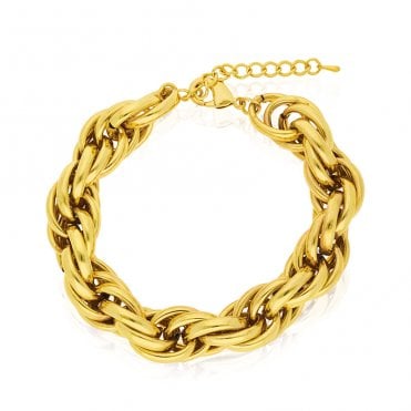 18-Carat Gold Plated Multi Ring Bracelet