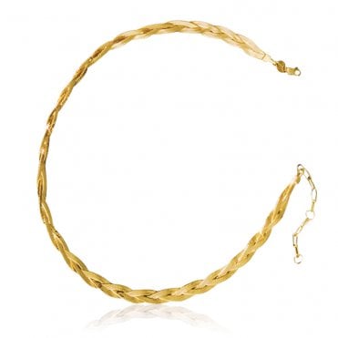 18ct Gold Plated Braid Necklace