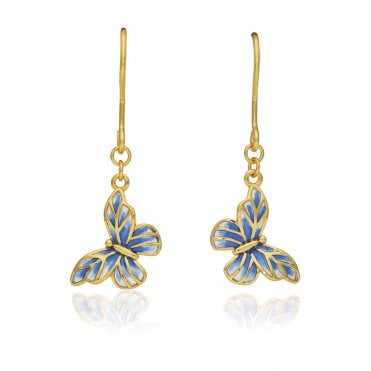 18ct Gold-plated Butterflies Flutter Beneath your Ears