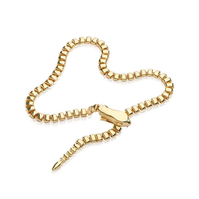 18ct Gold-Plated Snake Necklace