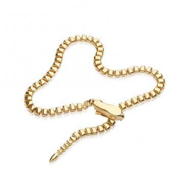18ct Gold-Plated Snake Necklace