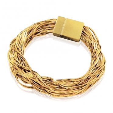 18ct Gold Plated Spaghetti Bracelet