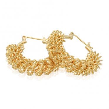 18ct Gold Plated Springy Hoop Earrings