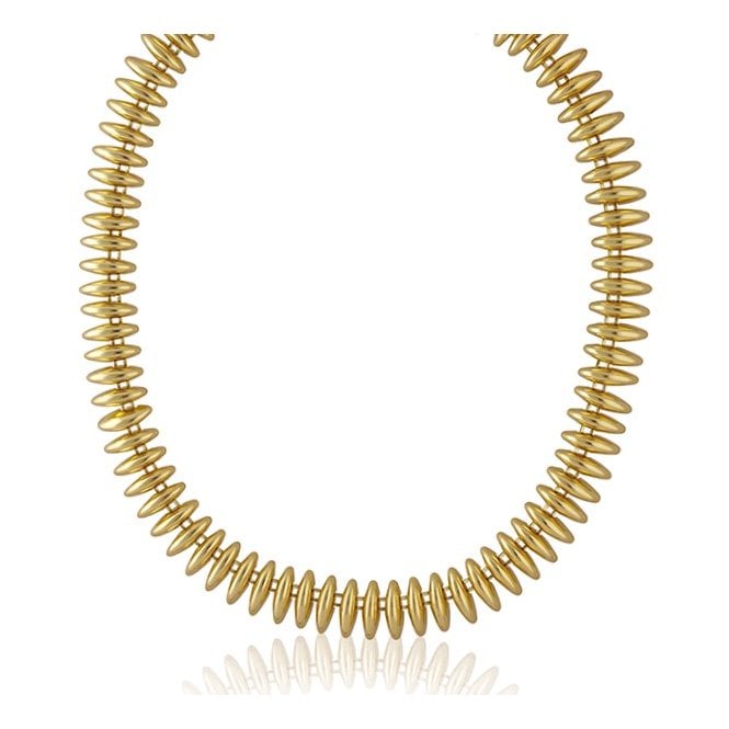 18ct Gold Plated Tapered Curve Necklace