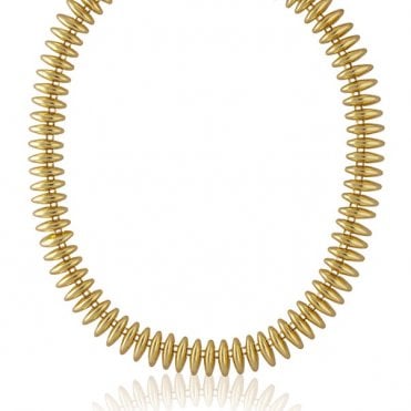 18ct Gold Plated Tapered Curve Necklace