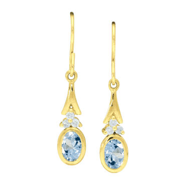 1ct Aquamarine Romance Earrings