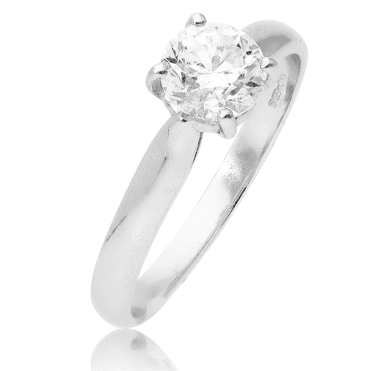 1ct Certified Diamond in an 18ct White Gold Solitaire