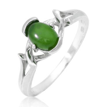 1ct Nephrite Jade Ornate Ring