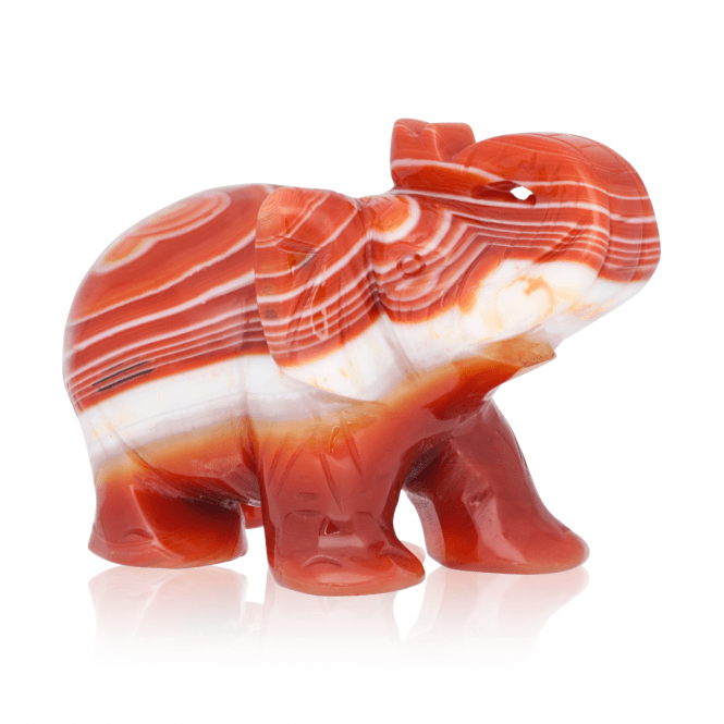 2000ct Cornelian Elephant Carving