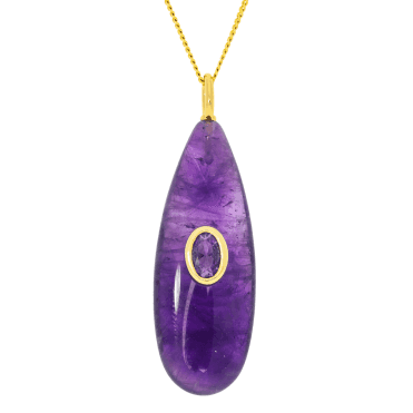 20ct Amethyst Drop Necklace
