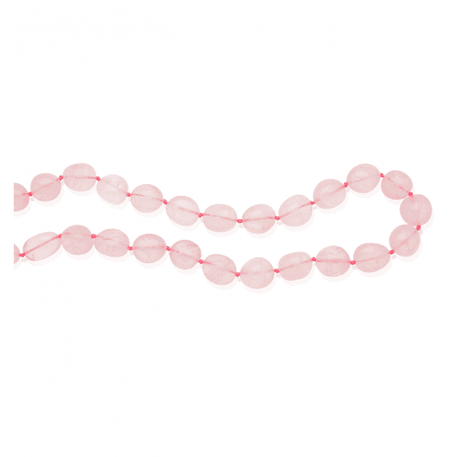 28" Necklet with the Bloom of Rose Quartz