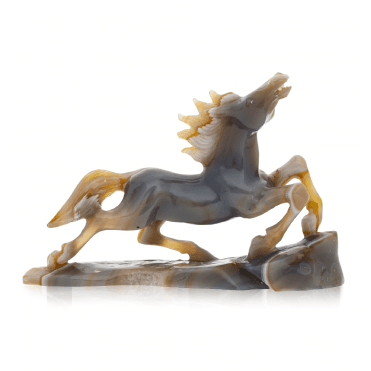 2975ct Hand Carved Agate Horse