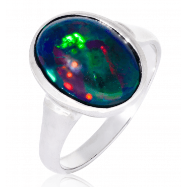 2ct     Black Opal Ring