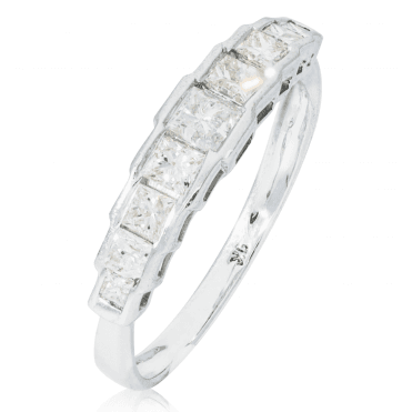 3/4ct Diamond Half Eternity Ring in 9ct Gold