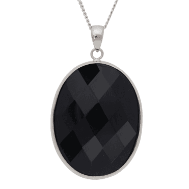 31ct Onyx Sterling Silver Pendant