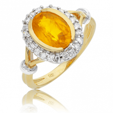 3ct Yellow Sapphire Ring