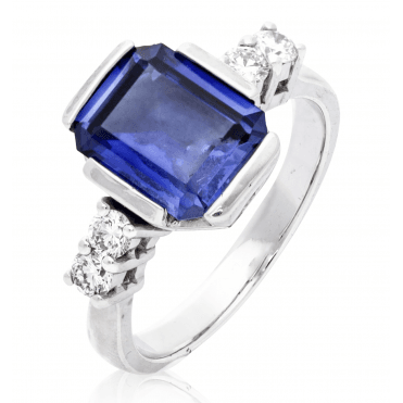 4.56ct Sapphire & Diamond Ring