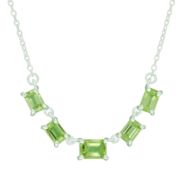 4½ct Peridot Octagon Necklace