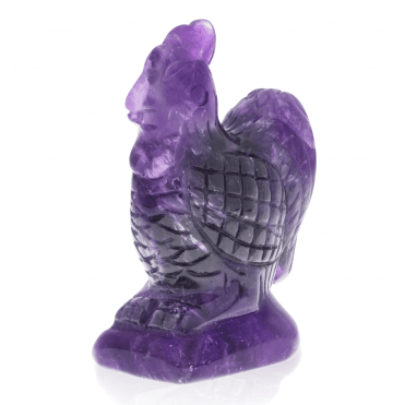 400cts Amethyst Hand Caved Cockerel