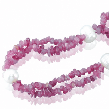 400cts of Pink Tourmaline & Pearls