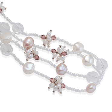 46" Continuum of Pearl Lustre & Sparkling Crystal