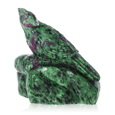 5000ct Ruby & Zoisite Fischer's Turaco Carving