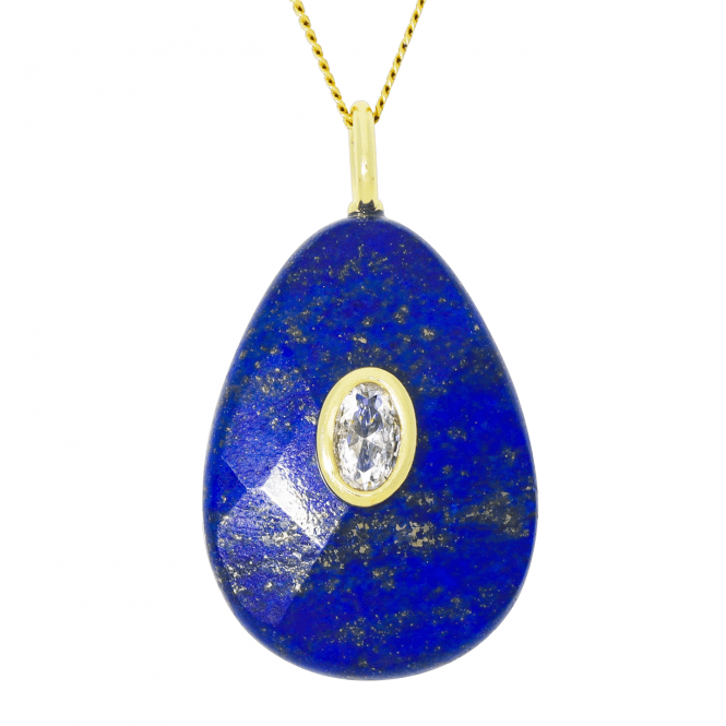 50ct Lapis Drop Necklace