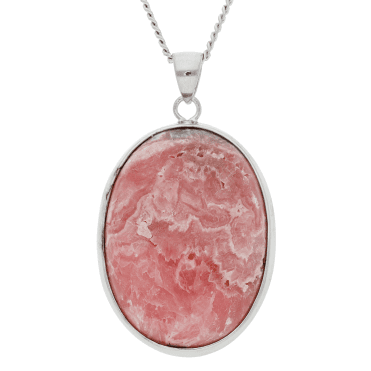 50ct Rhodochrosite Silver Pendant