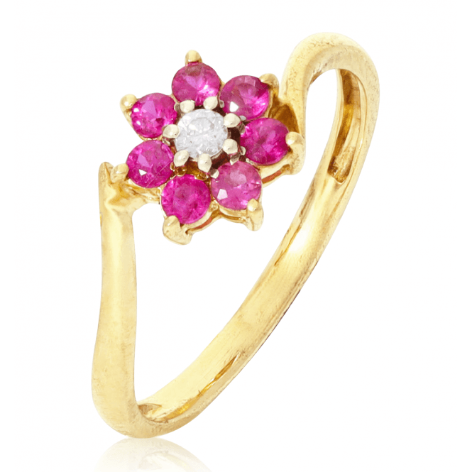 9ct Gold & 1.3ct Ruby Love Ring