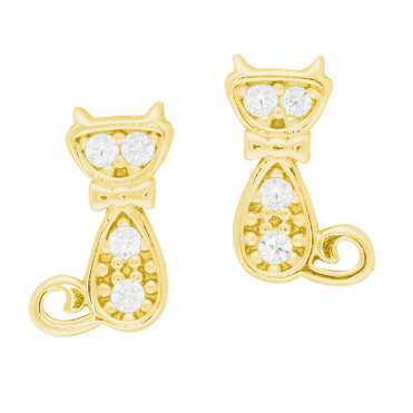 9ct Gold Cats in Cravats