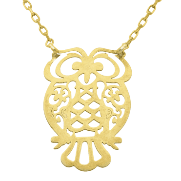 9ct Gold Owl Befriends Nature-Lovers