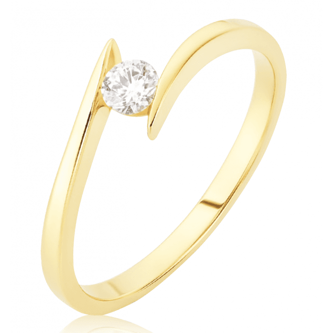 9ct Gold Secret Solitaire Ring