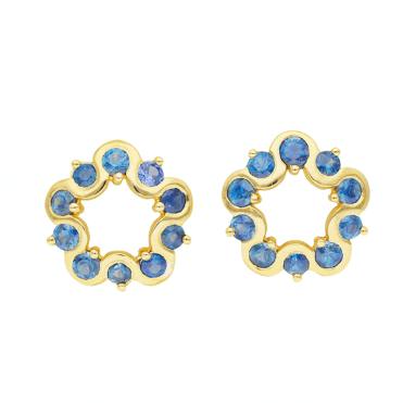 A 9ct Gold Meander around 1.2cts of Blue Sapphire