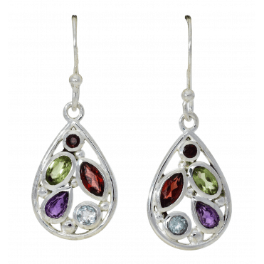 A Rainbow in Brightly Jewelled Earrings