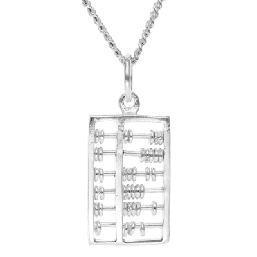 Abacus Pendant with Moving Silver Sliders