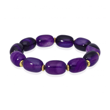 Agate Barrel Bracelet