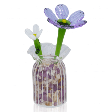 Amethyst & Citrine Flower Vase
