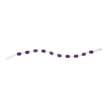 Amethyst Cushion Link Bracelet