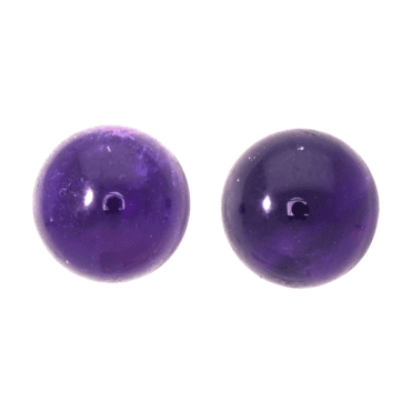 Amethyst Stud Earrings in Sterling Silver