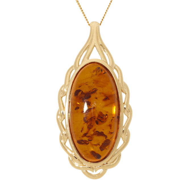 Baltic Amber 9ct Gold Pendant