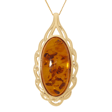 Baltic Amber 9ct Gold Pendant