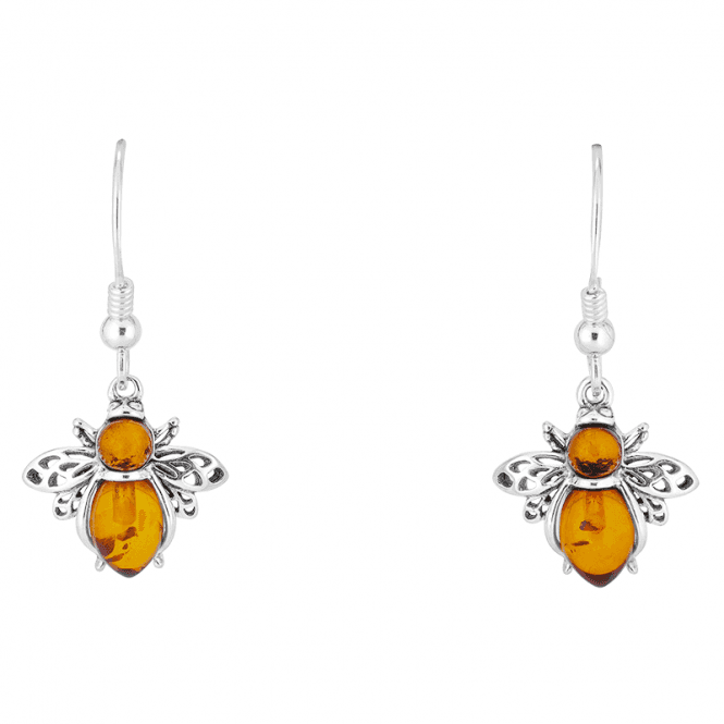 Baltic Amber Bumblebee Earrings